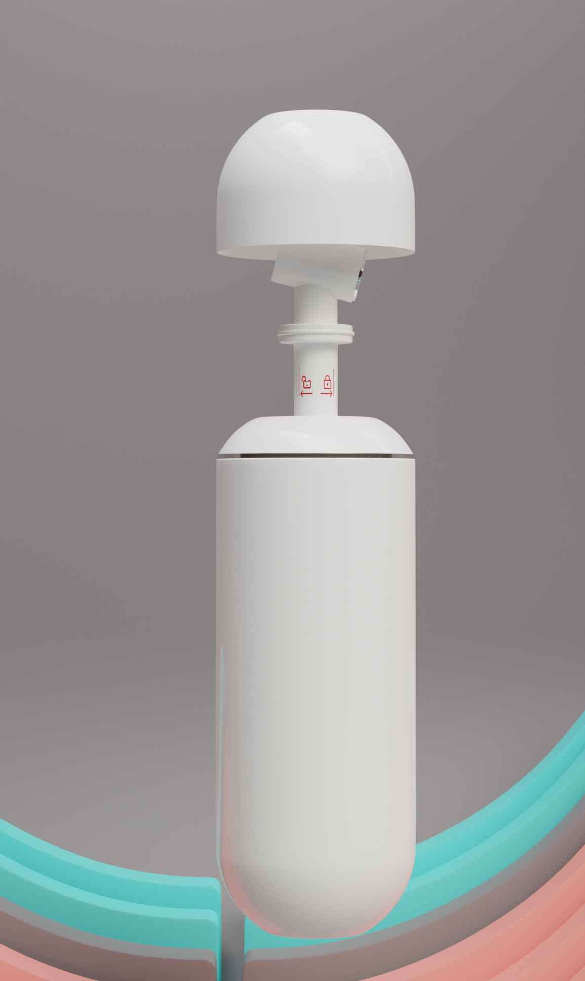 White handheld bidet bottle with nozzle partially pulled and lid lifted